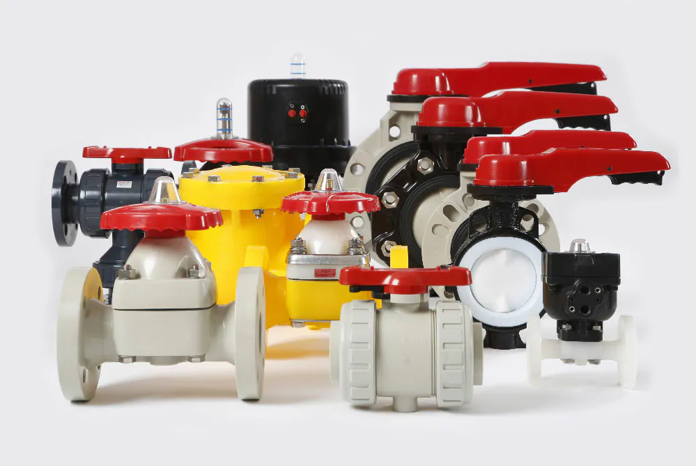 Photo of a group of Asahi AV Thermoplastic Valves